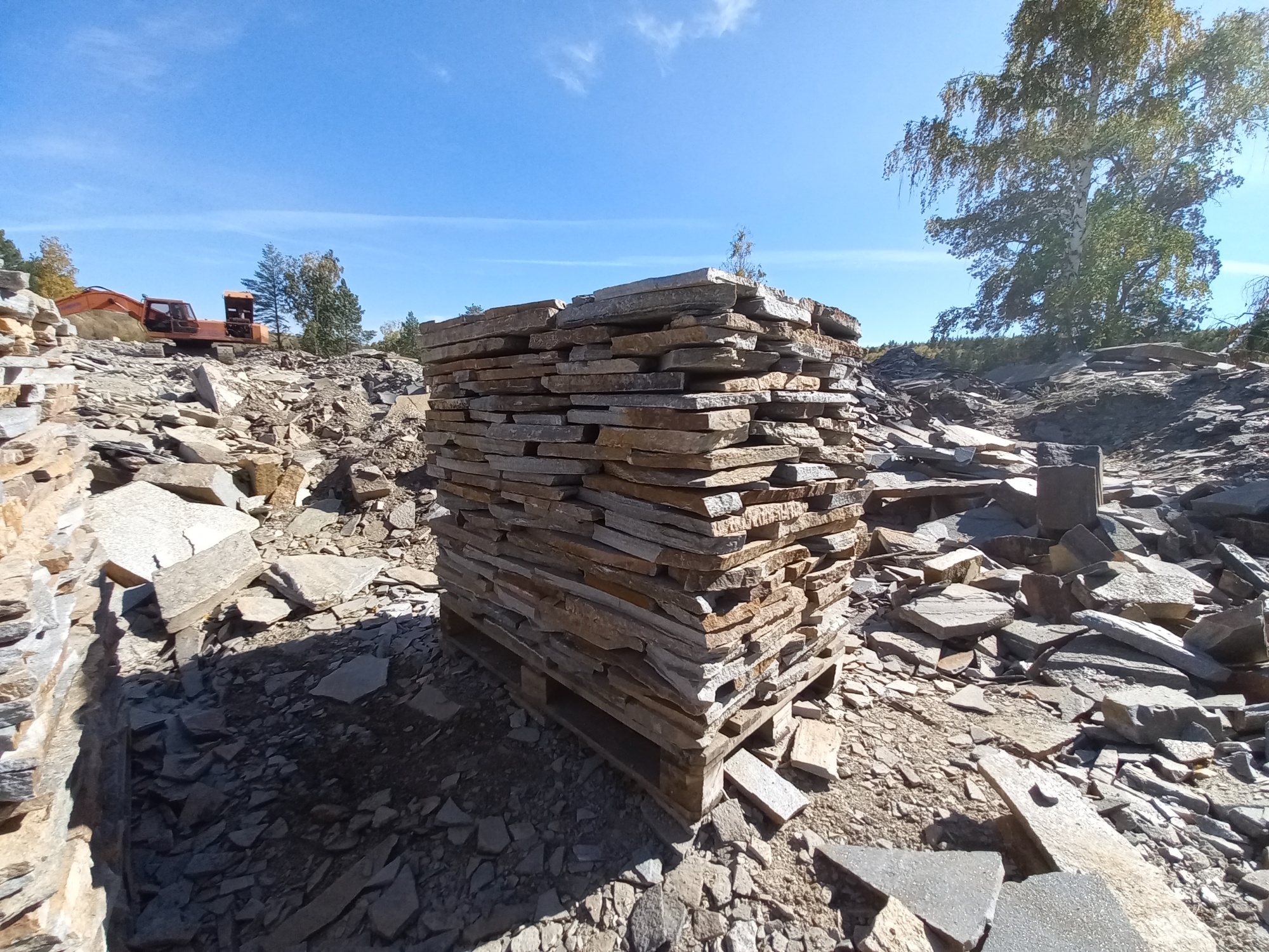 Плитняк златолит серебристый для мощения на бетон купить в Троицке