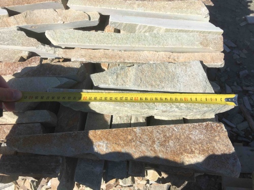 Горбушка златолит золотистый для облицовки купить в Троицке