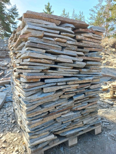 Плитняк златолит серебристый для цоколя, отмостки купить в Троицке