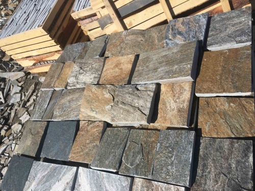 Плитка пилёная златолит Уральский для цоколя, отмостки купить в Троицке