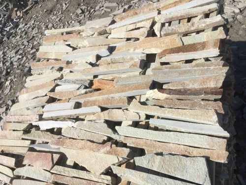 Горбушка златолит золотистый для облицовки купить в Троицке