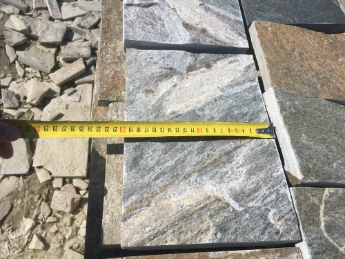 Плитка пилёная златолит Уральский для цоколя, отмостки купить в Троицке